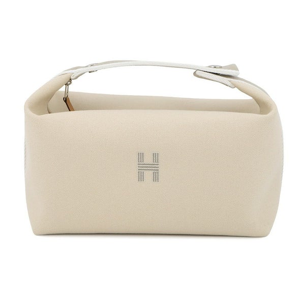 エルメス ポーチ ブリッド・ア・ブラックPM ベージュ/シルバー金具 キャンバス HERMES バッグ 小物入れ