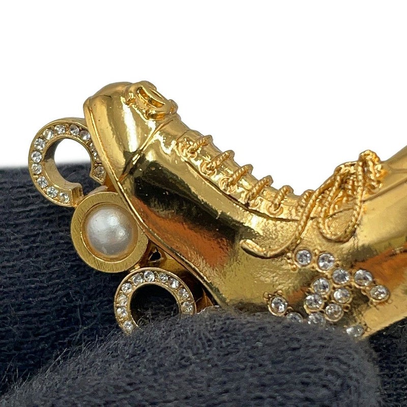 シャネル ピアス ココマーク ローラースケート ラインストーン メタル フェイクパール CHANEL アクセサリー
