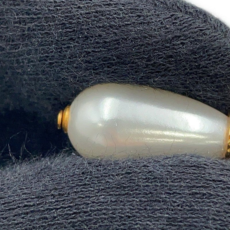 シャネル ピアス ココマーク ライオンモチーフ ドロップピアス メタル フェイクパール CHANEL アクセサリー