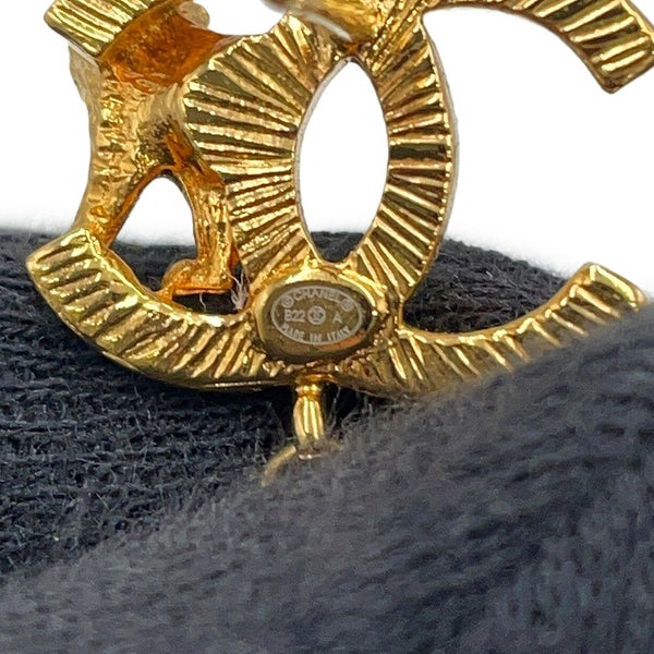 シャネル ピアス ココマーク ライオンモチーフ ドロップピアス メタル フェイクパール CHANEL アクセサリー