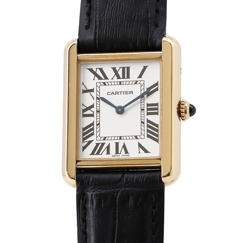 カルティエ タンクソロ SM W5200002 K18イエローゴールド/SS Cartier 腕時計 ウォッチ クォーツ シルバー文字盤