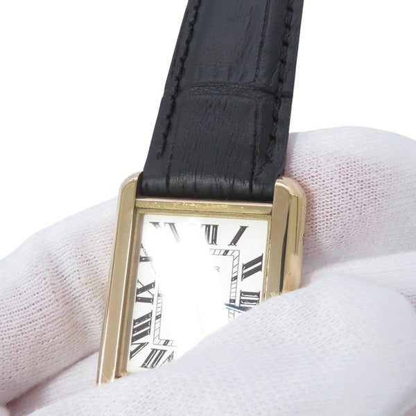カルティエ タンクソロ SM W5200002 K18イエローゴールド/SS Cartier 腕時計 ウォッチ クォーツ シルバー文字盤