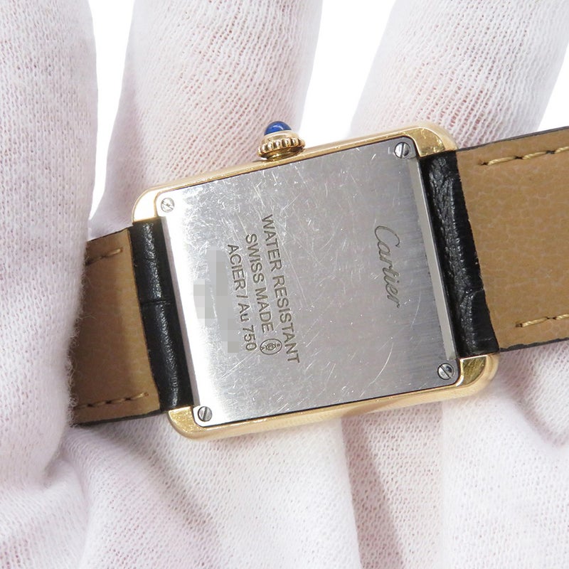 カルティエ タンクソロ SM W5200002 K18イエローゴールド/SS Cartier 腕時計 ウォッチ クォーツ シルバー文字盤