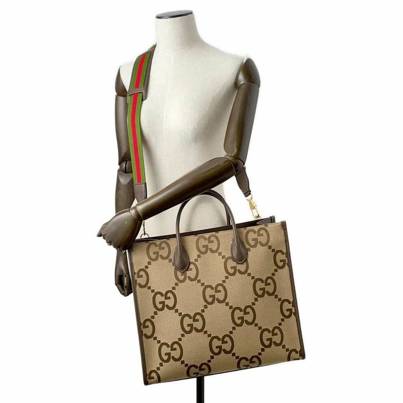 グッチ トートバッグ ジャンボGG キャンバス レザー 678839 GUCCI 2wayショルダー