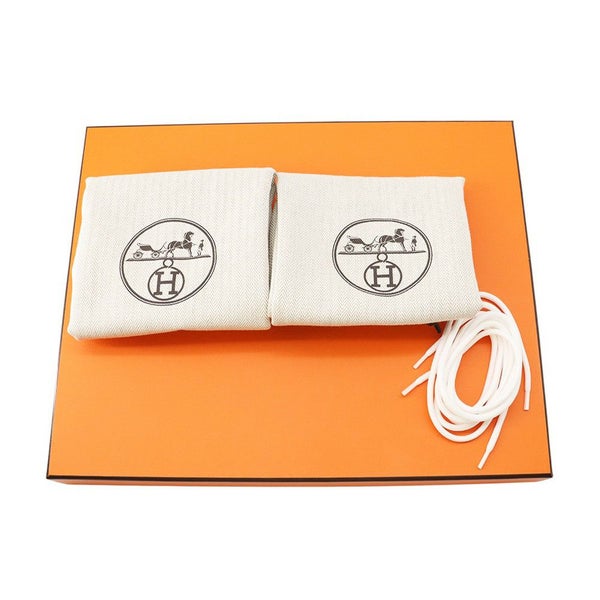 エルメス スニーカー リフト ニット カーフレザー レディースサイズ36.5 HERMES 靴 白