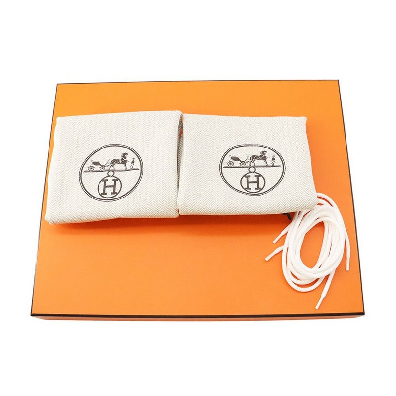 エルメス スニーカー リフト ニット カーフレザー レディースサイズ36.5 HERMES 靴 白