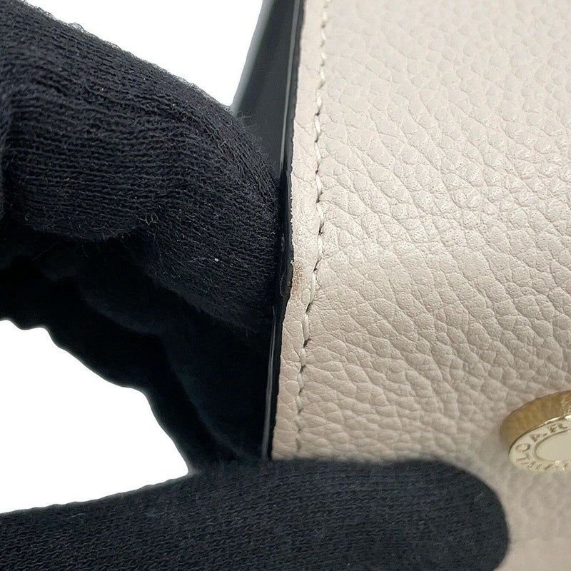 ブルガリ ハンドバッグ ブルガリブルガリ アルバ レザー BVLGARI 2way 黒 白