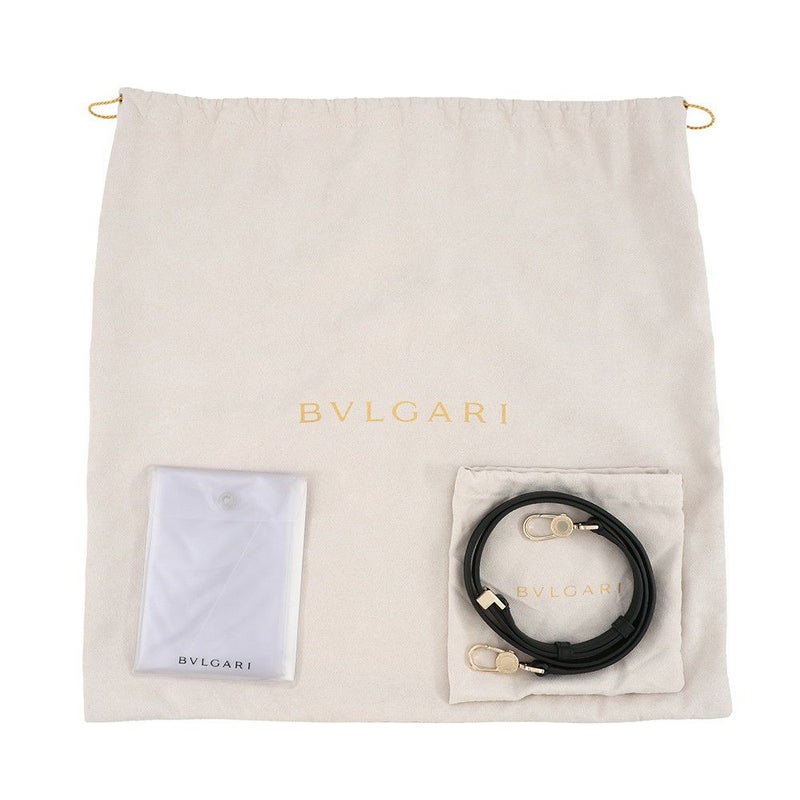 ブルガリ ハンドバッグ ブルガリブルガリ アルバ レザー BVLGARI 2way 黒 白