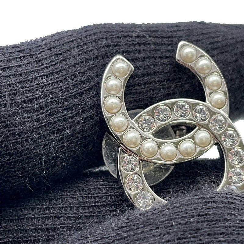 シャネル イヤリング ココマーク フェイクパール ラインストーン B25 B ABD478 CHANEL アクセサリー