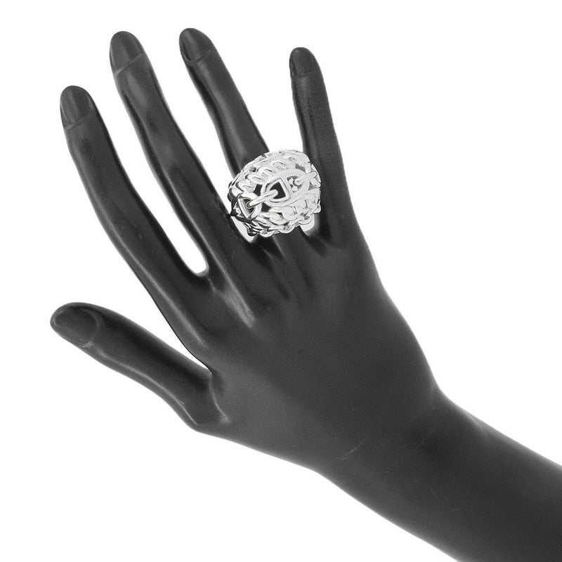 エルメス リング シェーヌダンクル マルチチェーンTGM Enchainee SV925シルバー リングサイズ56 HERMES 指輪