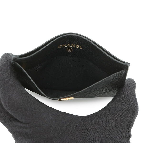 シャネル カードケース ココマーク ココボタン レザー CHANEL 財布 黒