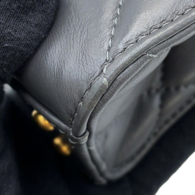 シャネル チェーンショルダーバッグ マトラッセ ココマーク トップハンドル ラムスキン AS4956 CHANEL