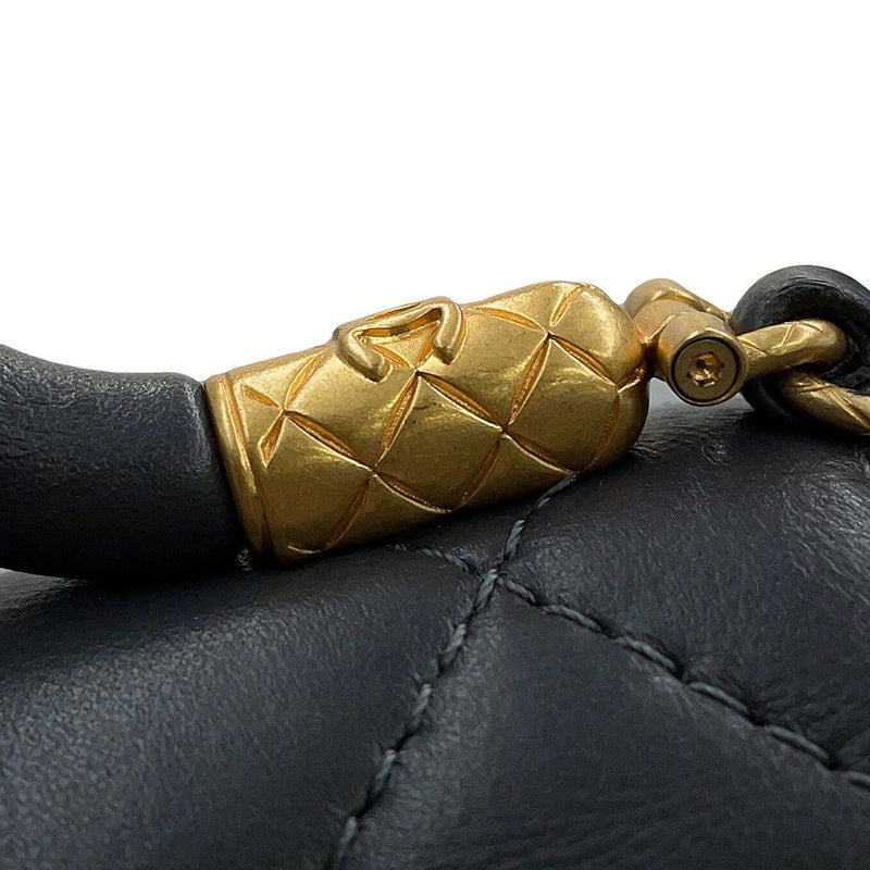 シャネル チェーンショルダーバッグ マトラッセ ココマーク トップハンドル ラムスキン AS4956 CHANEL