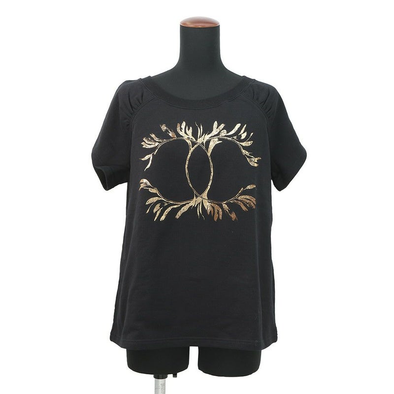 シャネル 半袖Tシャツ スウェット ココマーク  ラグランスリーブ レディースサイズM P57840 CHANEL アパレル 黒