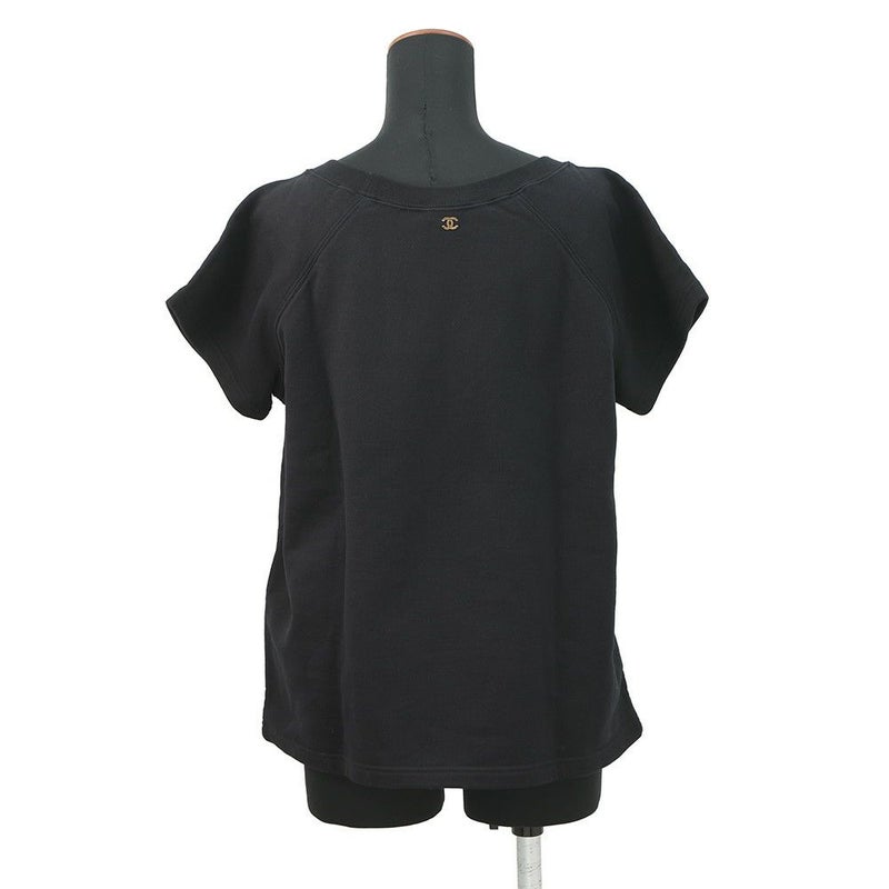 シャネル 半袖Tシャツ スウェット ココマーク  ラグランスリーブ レディースサイズM P57840 CHANEL アパレル 黒