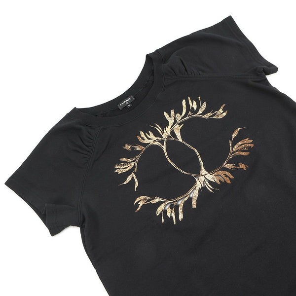 シャネル 半袖Tシャツ スウェット ココマーク  ラグランスリーブ レディースサイズM P57840 CHANEL アパレル 黒