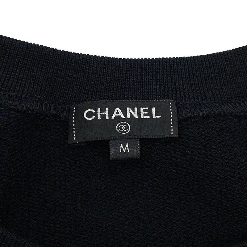 シャネル 半袖Tシャツ スウェット ココマーク  ラグランスリーブ レディースサイズM P57840 CHANEL アパレル 黒