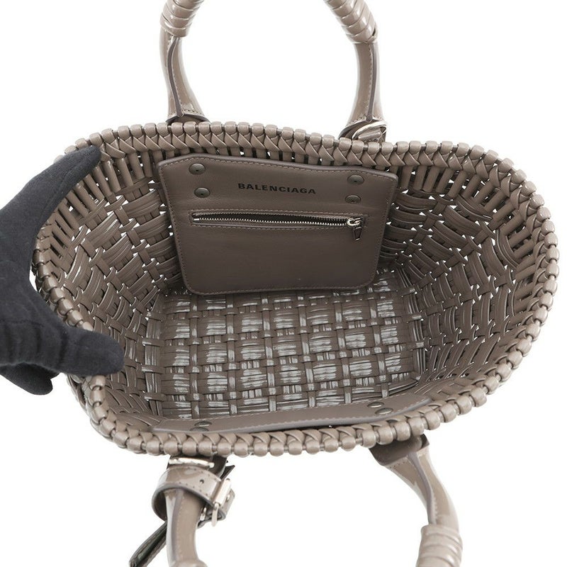 バレンシアガ ハンドバッグ ビストロXS パテントレザー 671342 BALENCIAGA 2way ショルダーバッグ