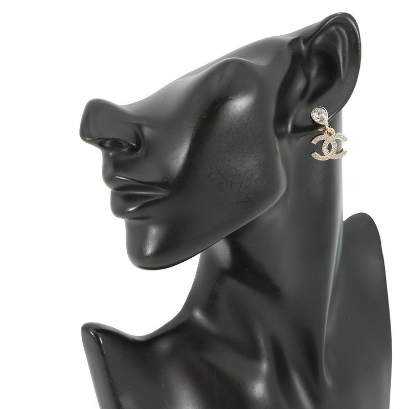 シャネル イヤリング ココマーク ドロップ  ラインストーン F25 A ABG192 CHANEL アクセサリー