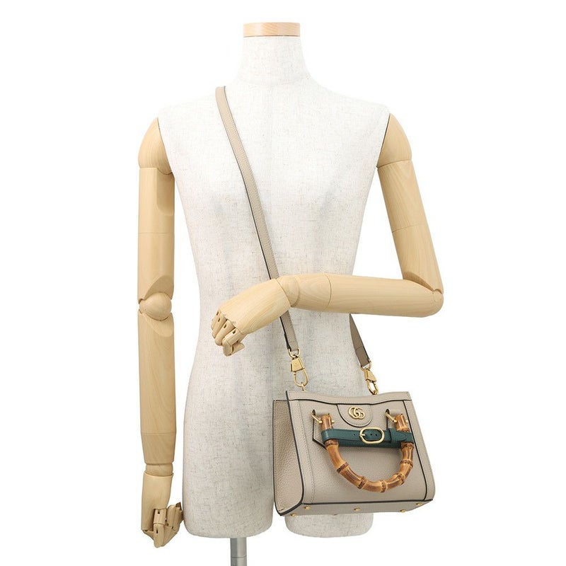 グッチ ハンドバッグ ダイアナ ミニトートバッグ バンブー レザー 702732 GUCCI 2way ショルダーバッグ