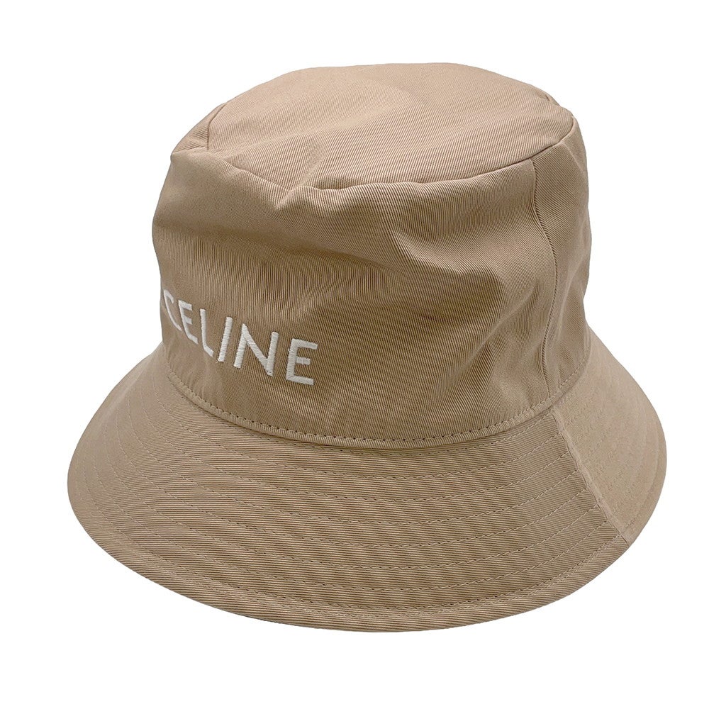 セリーヌ ハット ロゴ コットン サイズ S CELINE 帽子 | 中古・新品