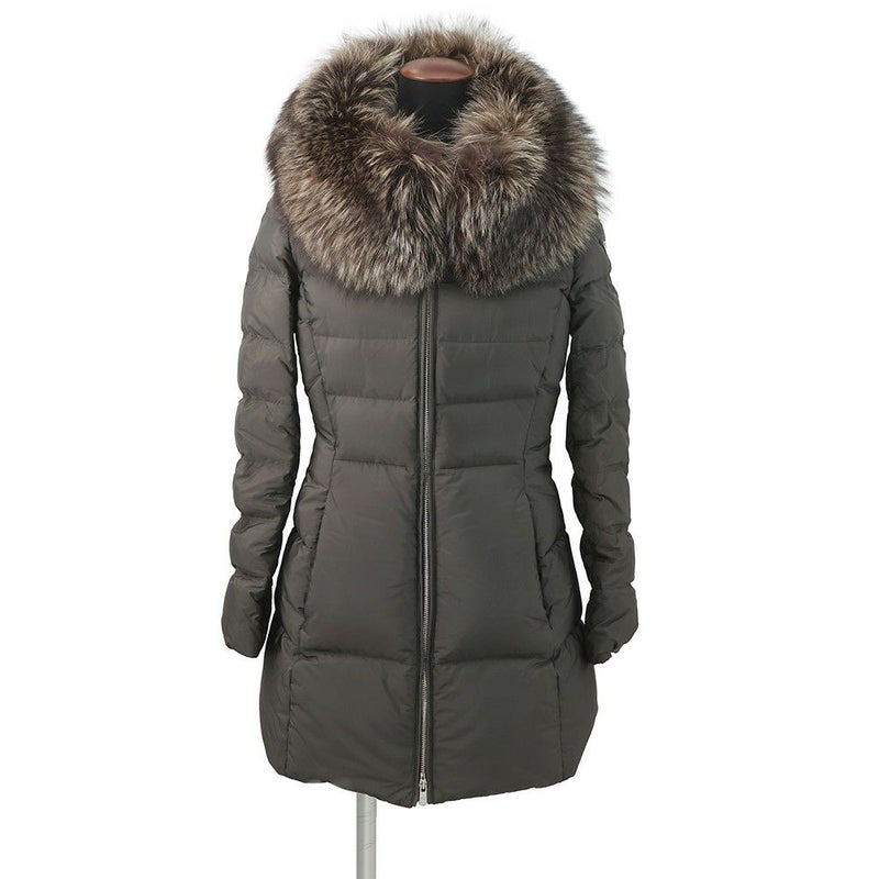 プラダ ダウンコート ブルーフォックスファー レディースサイズ36S 290696 PRADA ダウンジャケット