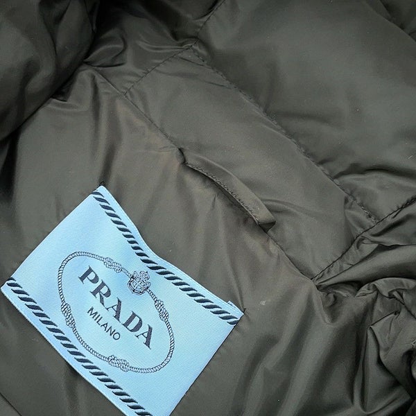 プラダ ダウンコート ブルーフォックスファー レディースサイズ36S 290696 PRADA ダウンジャケット