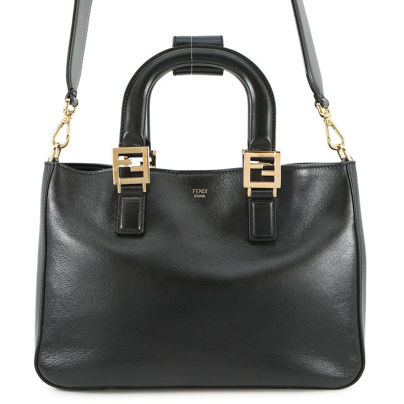 フェンディ ハンドバッグ セレリア FF トート スモール レザー 8BH367 2way FENDI ショルダーバッグ 黒