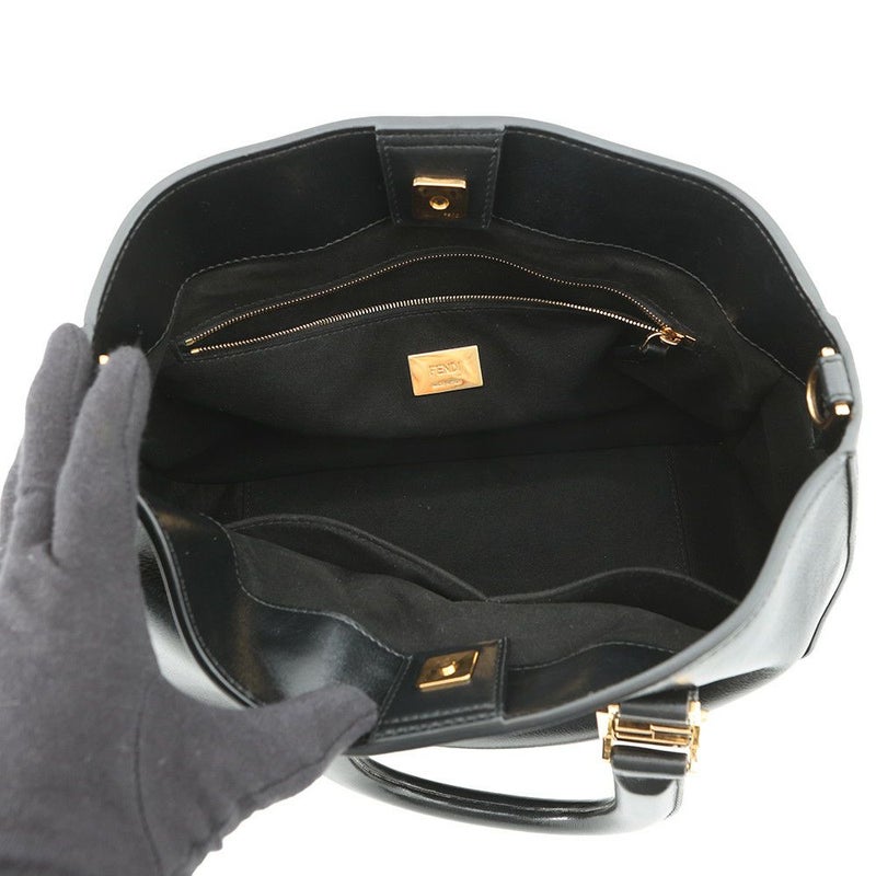フェンディ ハンドバッグ セレリア FF トート スモール レザー 8BH367 2way FENDI ショルダーバッグ 黒