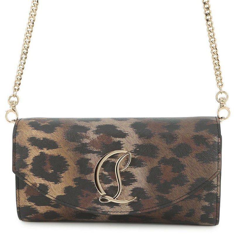 クリスチャン・ルブタン チェーンウォレット LOUBI54 ヒョウ柄 レザー 3235267 Christian Louboutin