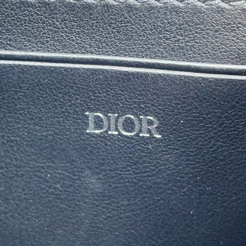 クリスチャン・ディオール ショルダーバッグ オブリーク ジャカード ジップポーチ キャンバス 2OBBC119YSE Christian Dior 黒