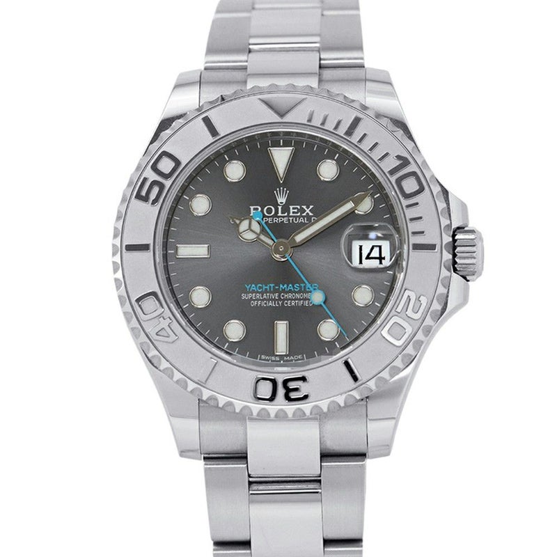 ロレックス ヨットマスター ダークロジウム SS/プラチナ950 ランダムシリアル ルーレット 268622 ROLEX 腕時計 スレート文字盤