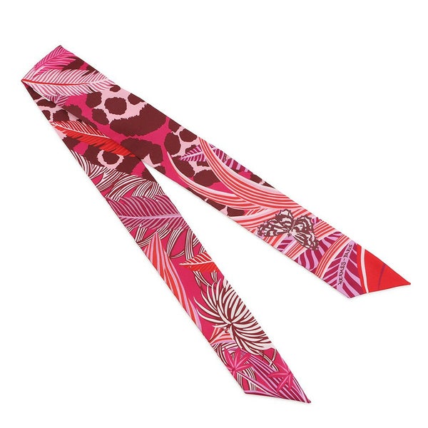 エルメス スカーフ ツイリー ジャガー ケツァール AGUAR QUETZAL HERMES シルクツイル