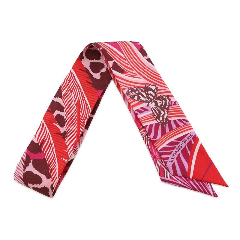 エルメス スカーフ ツイリー ジャガー ケツァール JAGUAR QUETZAL HERMES シルクツイル