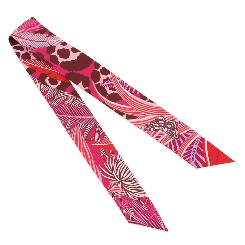 エルメス スカーフ ツイリー ジャガー ケツァール JAGUAR QUETZAL HERMES シルクツイル