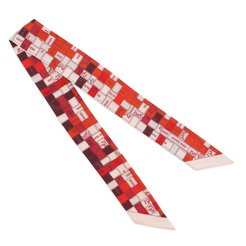 エルメス スカーフ ツイリー ボルデュック・チェック Bolduc au Carre HERMES シルクツイル 2019年秋冬