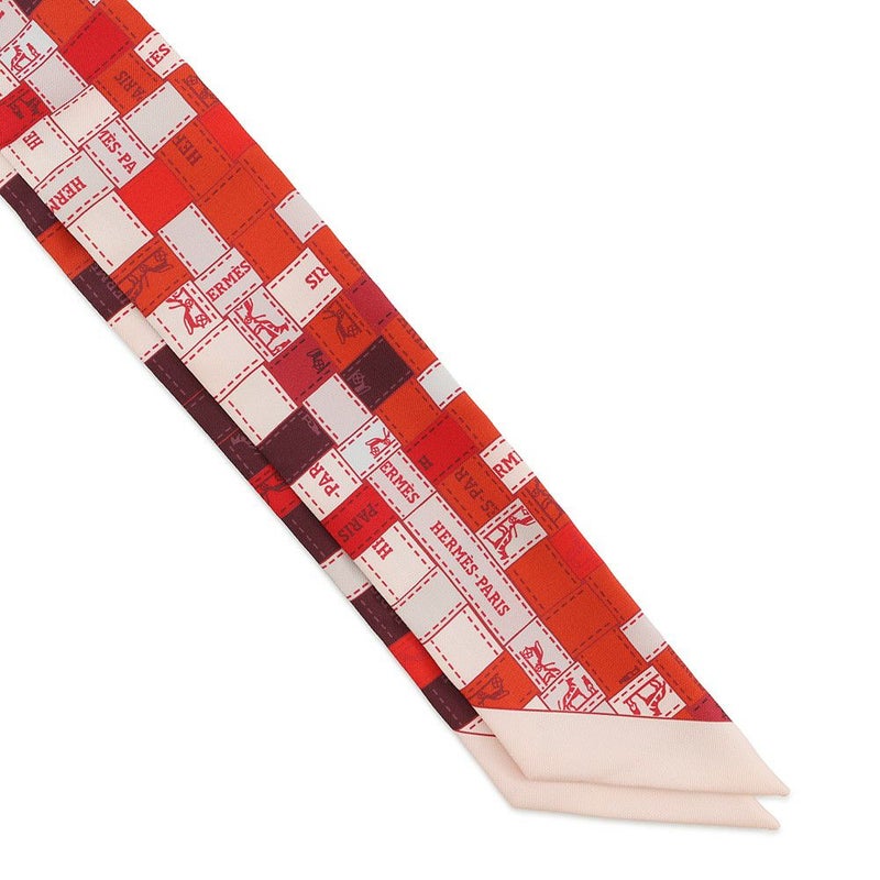 エルメス スカーフ ツイリー ボルデュック・チェック Bolduc au Carre HERMES シルクツイル 2019年秋冬