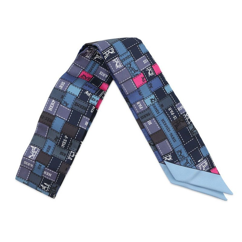 エルメス スカーフ ツイリー ボルデュック・チェック Bolduc au Carre HERMES シルクツイル 2019年秋冬