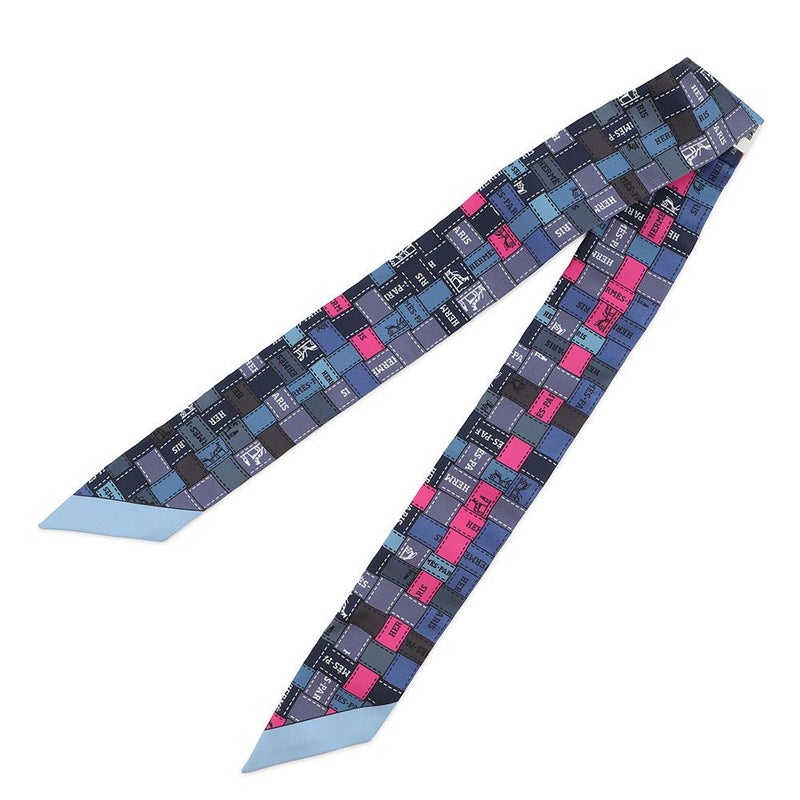 エルメス スカーフ ツイリー ボルデュック・チェック Bolduc au Carre HERMES シルクツイル 2019年秋冬