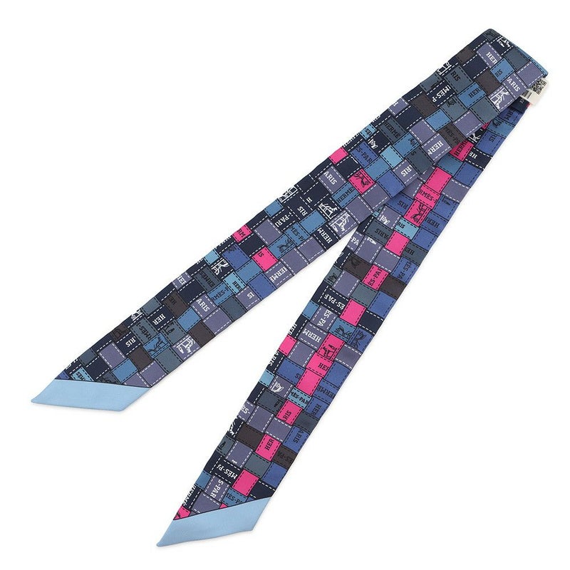 エルメス スカーフ ツイリー ボルデュック・チェック Bolduc au Carre HERMES シルクツイル 2019年秋冬