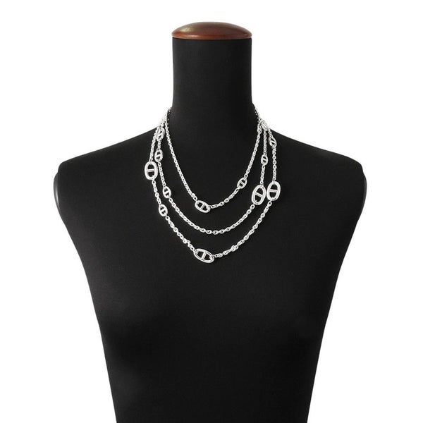 エルメス ネックレス シェーヌダンクル ファランドール サイズ160 SV925シルバー HERMES ロングネックレス ジュエリー