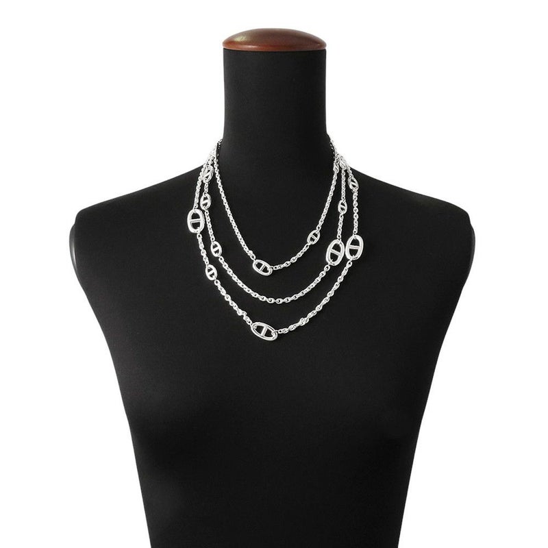 エルメス ネックレス シェーヌダンクル ファランドール サイズ160 SV925シルバー HERMES ロングネックレス ジュエリー