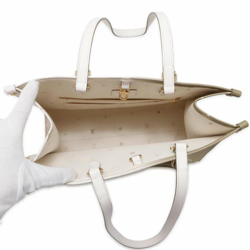 ルイヴィトン トートバッグ モノグラム オンザゴーMM M20510 2wayショルダーバッグ 白 ホワイト