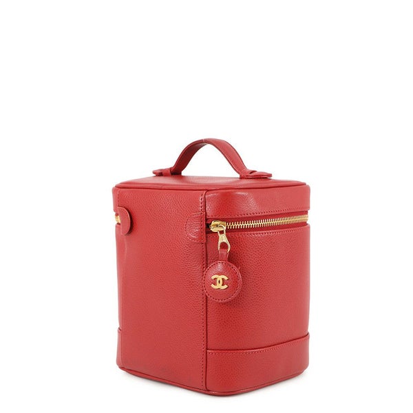 シャネル バニティバッグ ココマーク キャビアスキン 縦型 A01998 CHANEL 化粧ポーチ コスメポーチ