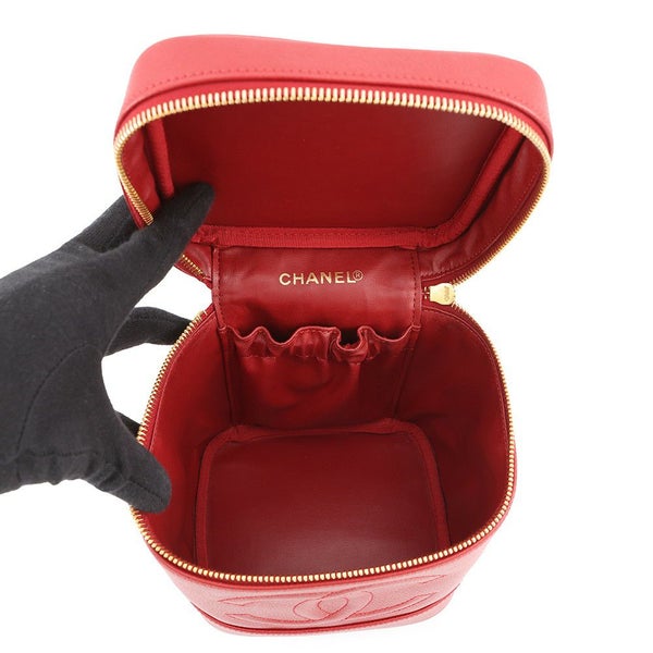 シャネル バニティバッグ ココマーク キャビアスキン 縦型 A01998 CHANEL 化粧ポーチ コスメポーチ