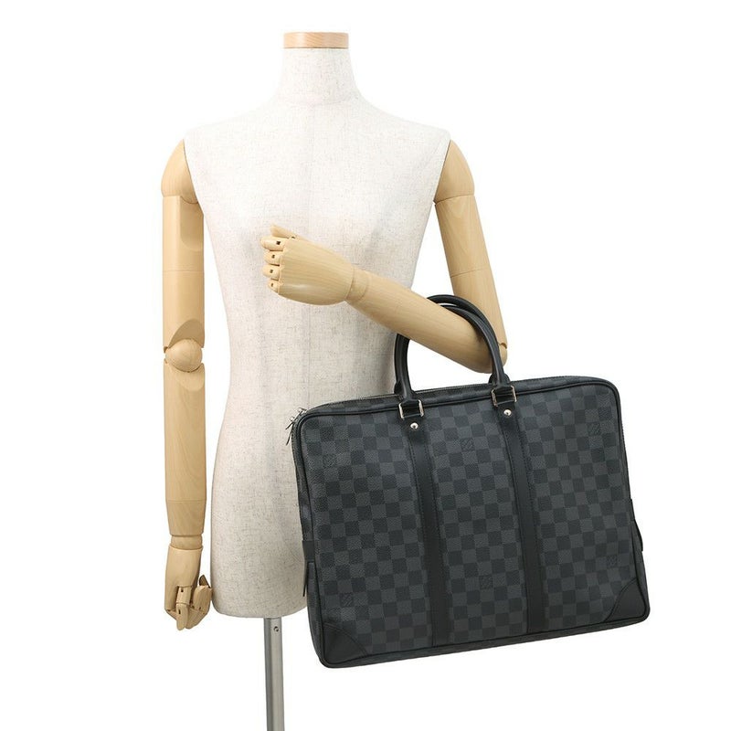 ルイヴィトン ビジネスバッグ ダミエ・グラフィット ポルトドキュマン・ヴォワヤージュ N41125 黒 ブラック