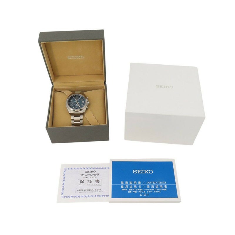 セイコー アストロン セイコー創業140周年記念限定モデル 日本限定300本 SBXY023 ブルーグレー/金春色文字盤 ソーラー電波