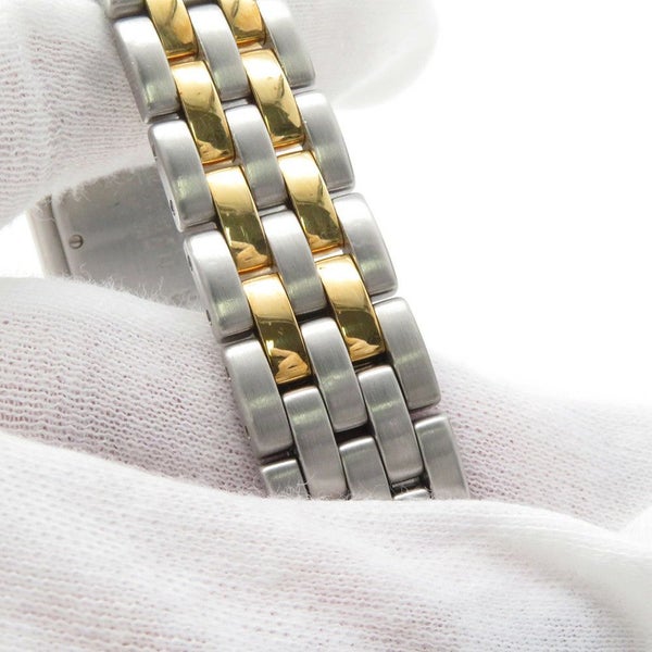 カルティエ パンテールMM 2ロウ W25028B6 SS/K18イエローゴールド Cartier 腕時計 アイボリー文字盤 クォーツ