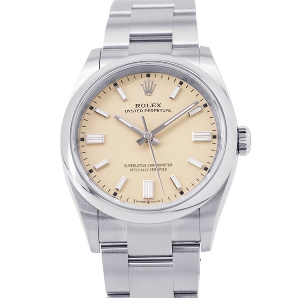 ロレックス オイスターパーペチュアル36 ランダムシリアル ルーレット 126000 ROLEX 腕時計 ベージュ文字盤