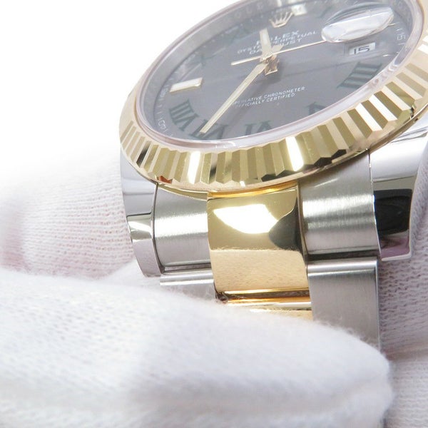 ロレックス デイトジャスト41 SS/K18イエローゴールド ランダムシリアル 126333 ROLEX 腕時計 スレート文字盤 ローマン